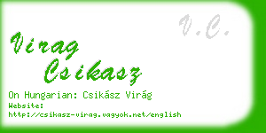 virag csikasz business card